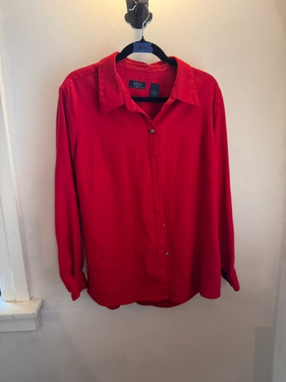 Red Long Sleeve Blouse